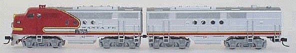 Regal Line EMD Diesel FT A-B Set Powered - Assembled -- Santa Fe `Warbonnet` (red, silver), N, Intermountain Railway Company 690