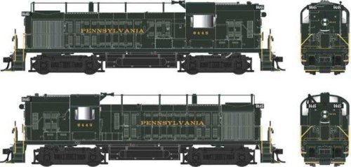 Alco RS3 Hammerhead High Hood - Standard DC -- Pennsylvania Railroad 8445 (As-Delivered, Brunswick Green), HO, Bowser Manufactur