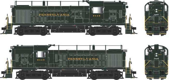 Alco RS3 Hammerhead High Hood - Standard DC -- Pennsylvania Railroad 8445 (As-Delivered, Brunswick Green), HO, Bowser Manufactur