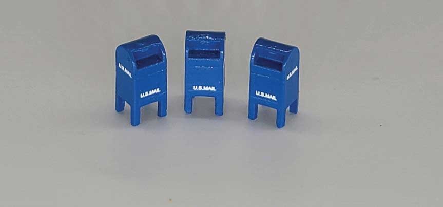 Post-1955 Custom U.S. Street Mailbox, HO Scale, JL Innovative Design 711