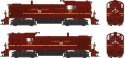 Alco RS3 Hammerhead High Hood - Standard DC -- Lehigh Valley 211 (Tuscan, yellow, Flag Logo), HO, Bowser Manufacturing Co. 25245