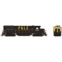 GE U28B Low Hood - Standard DC -- Pittsburgh & Lake Erie 2818 (black, yellow cab front & nose stripe), HO, Rapido Trains Inc 350