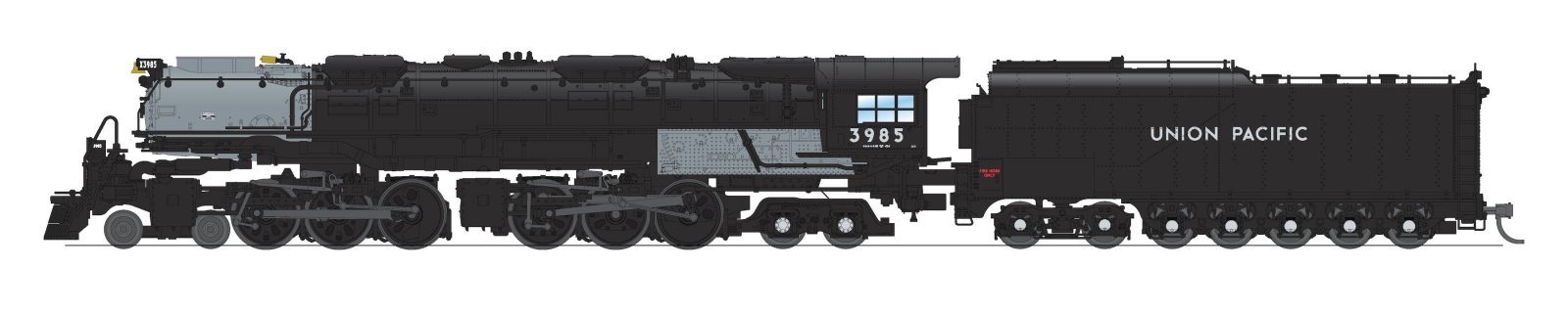 REFURBISHED R8656 UP Challenger 4-6-6-4, 3985 Excursion Locomotive, Oil Tender, Black & Graphite, No-Sound / DCC-R, N, BLI, 8656