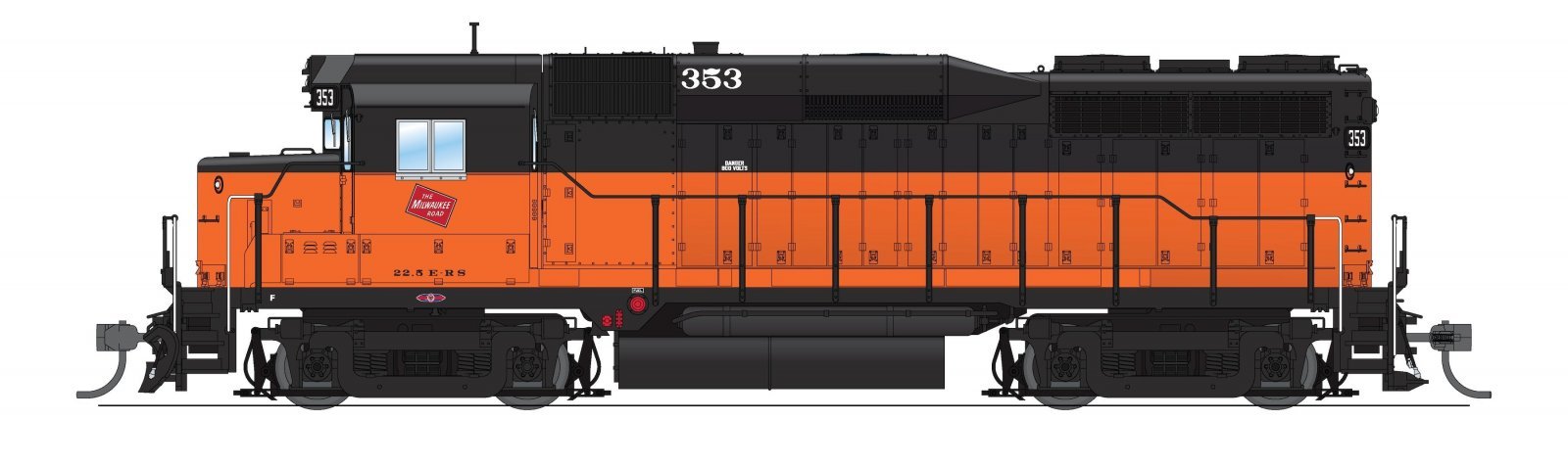 REFURBISHED R9138 EMD GP30, MILW 354, Orange & Black, Paragon4 Sound/DC/DCC, HO, BLI, 9138