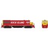 GE U25B Low Hood - Standard DC -- Rock Island 228 (red, yellow, billboard white lettering), HO, Rapido Trains Inc 35060