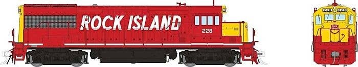 GE U25B Low Hood - Standard DC -- Rock Island 228 (red, yellow, billboard white lettering), HO, Rapido Trains Inc 35060