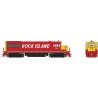 GE U28B Low Hood - Standard DC -- Rock Island 243 (red, yellow, billboard white lettering), HO, Rapido Trains Inc 35061