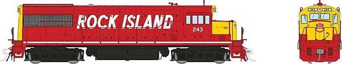 GE U28B Low Hood - Standard DC -- Rock Island 243 (red, yellow, billboard white lettering), HO, Rapido Trains Inc 35061