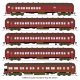 PRR Heavyweight 5-Car Passenger Set, 1930's Era, N (PB70 5034, P70 823, P70 989, P70 1042, Z74d 120 "Pennsylvania, N, BLI, 10650