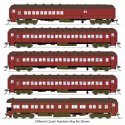 PRR Heavyweight 5-Car Passenger Set, 1930's Era, N (PB70 5034, P70 823, P70 989, P70 1042, Z74d 120 "Pennsylvania, N, BLI, 10650