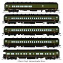 CN Heavyweight 5-Car Passenger Set, Green/Black/Yellow Scheme, (7167, 5139, 5142, 5166, 85), N, BLI, 10762