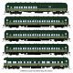NP Heavyweight 5-Car Passenger Set, Loewy Two-Tone Green, (1195, 1352, 1357, 1364, "Green River"), N, BLI, 10763