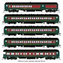 Heavyweight 5-Car Passenger Set, Christmas Paint Scheme, N, BLI, 10764