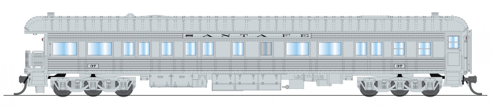 ATSF Business Car 37, N, BLI, 10770