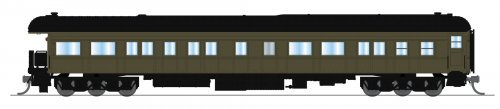 Unlettered Business Car, Pullman Green w/ Clerestory Roof, N, BLI, 10781