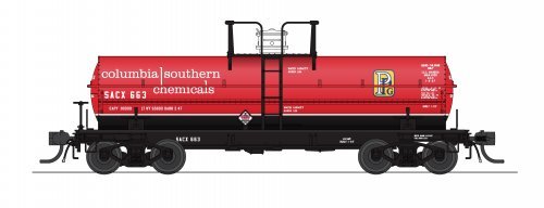 6000 Gallon Tank, Columbia Southern, Red w/ PPG Logo, 2-pack, HO (SACX 655, SACX 656), HO, BLI, 10351