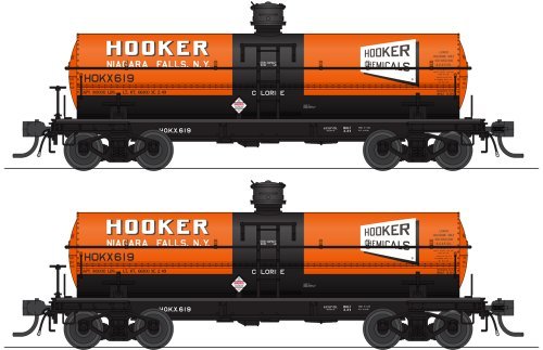 6000 Gallon Tank, Hooker Chemicals, Billboard Scheme, 2-pack, HO (HOKX 688, HOKX 689), HO, BLI, 10357