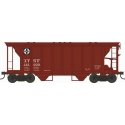 70-Ton 2-Bay Covered Hopper w/Closed Sides - Ready to Run - Executive Line - Santa Fe - H0 - Bowser Manufacturing Co. 43239