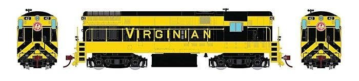 FM H16-44 Phase III - Standard DC -- Virginian 42 (yellow, black), HO, Rapido Trains Inc 44022
