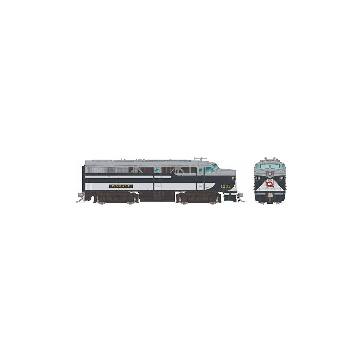 Alco FA1 - Standard DC -- Wabash 1204 (blue, gray, white), HO, Rapido Trains Inc 37083