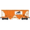 70-Ton 2-Bay Covered Hopper w/Open Sides - Ready to Run - Executive Line - American Colloid Company - H0 - Walthers 6-43241