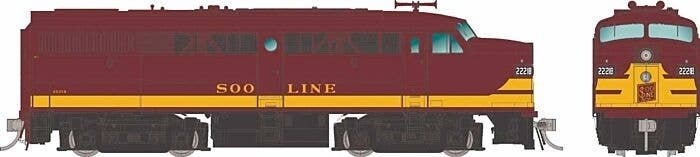 Alco FA1 - Standard DC -- Soo Line 221B (maroon, gold), HO, Rapido Trains Inc 37057