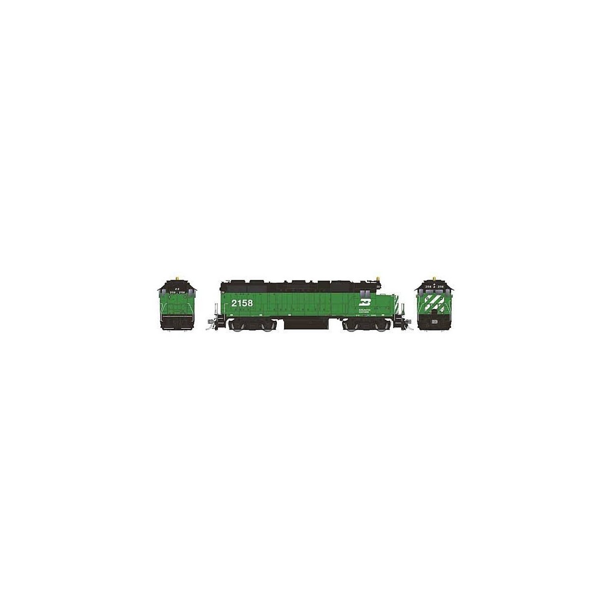 EMD GP38 Low Nose - Standard DC -- Burlington Northern 2177 (Cascade Green, black, white), HO, Rapido Trains Inc 38031