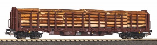Roos-t642 Log car w/log load RSBG VI, HO, PIKO 24610