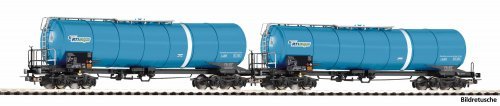2-Piece Set Sloped Tank Car RTI VI, HO, PIKO 28343