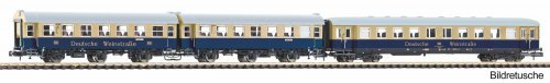 N-3-Piece Set Rebuilt Car+ Skirted Express Car Weinstraße DB IV, N, PIKO 40630