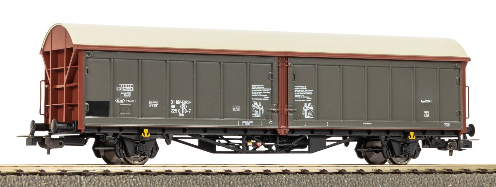 Standard Sliding Wall Car SNCB V, HO, PIKO 54409