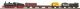 Starter Set Steam locomotive G7.1 with 5 Freight Cars DR, PIKO A-track w. Railbed, HO, PIKO 57123