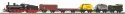 Starter Set Steam locomotive G7.1 with 5 Freight Cars DR, PIKO A-track w. Railbed, HO, PIKO 57123