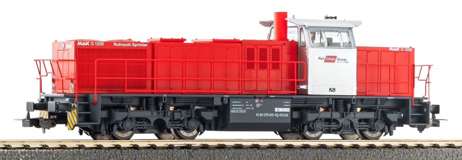 Diesel Locomotive G1206 RailCargoGroup VI + DSS 8-pin, HO, PIKO 59373