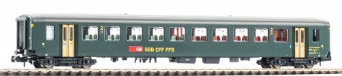 N-Passenger Car EW I, 2. Class with new lettering and grey roof SBB V, N, PIKO 94379