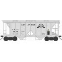 70-Ton 2-Bay Covered Hopper w/Open Sides - Ready to Run - Executive Line - Ann Arbor - H0 - Bowser Manufacturing Co. 43246