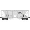70-Ton 2-Bay Covered Hopper w/Open Sides - Ready to Run - Executive Line - Ann Arbor - H0 - Walthers 6-43246