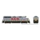 EMD GP40 - Standard DC -- Kansas City Southern 3150 (gray, red, yellow), HO, Rapido Trains Inc 40039