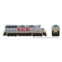 EMD GP40 - Standard DC -- Kansas City Southern 3150 (gray, red, yellow), HO, Rapido Trains Inc 40039