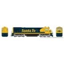 GE C30-7 - Standard DC -- Santa Fe 8051 (Early Version Warbonnet, blue, yellow), HO, Rapido Trains Inc 42004
