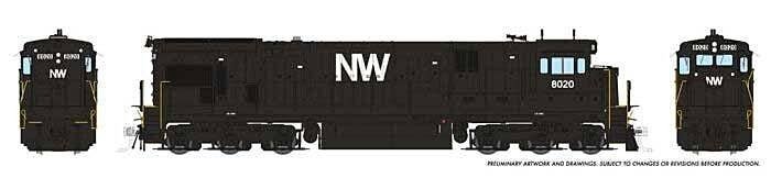 GE C30-7 - Standard DC -- Norfolk & Western 8059 (black, white, NW Logo), HO, Rapido Trains Inc 42023