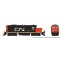 GP9rm - Standard DC -- Canadian National 7006 (black, white, red, Large Noodle Logo), HO, Rapido Trains Inc 41009