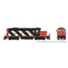 GP9rm - Standard DC -- Canadian National 4101 (Stripe Scheme, black, white, red), HO, Rapido Trains Inc 41005