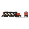 GP9rm - Standard DC -- Canadian National 4005 (Stripe Scheme, black, white, red), HO, Rapido Trains Inc 41002