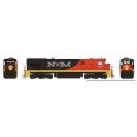 GE C30-7 - Standard DC -- Nacionales de Mexico 6766 (Early, orange, green, silver, yellow), HO, Rapido Trains Inc 42018