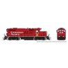GP9u Low-Nose Rebuild - Standard DC -- Canadian Pacific 1570 (red, white, black, Golden Beaver Logo), HO, Rapido Trains Inc 5400