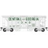 70-Ton 2-Bay Covered Hopper w/Open Sides - Ready to Run - Executive Line - Central of Georgia - H0 - Walthers 6-43250