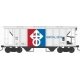70-Ton 2-Bay Covered Hopper w/Open Sides - Ready to Run - Executive Line - Central Soya - H0 - Walthers 6-43254