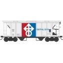 70-Ton 2-Bay Covered Hopper w/Open Sides - Ready to Run - Executive Line - Central Soya - H0 - Bowser 43254