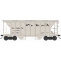 70-Ton 2-Bay Covered Hopper w/Open Sides - Ready to Run - Executive Line - Denver & Rio Grande Western - H0 - Bowser 43256